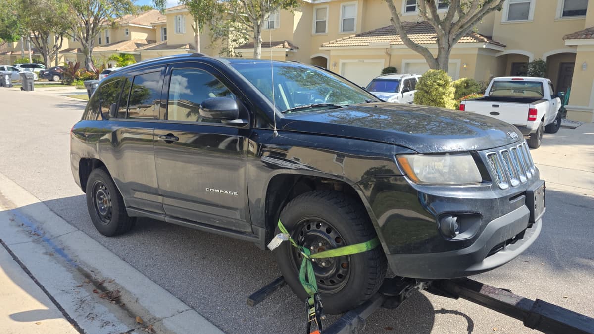 Jeep towed for cash payment